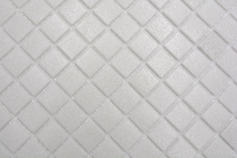 Piastrella di mosaico di vetro bianco antico grigio chiaro crema Classico incollata con carta - MOS200-A03