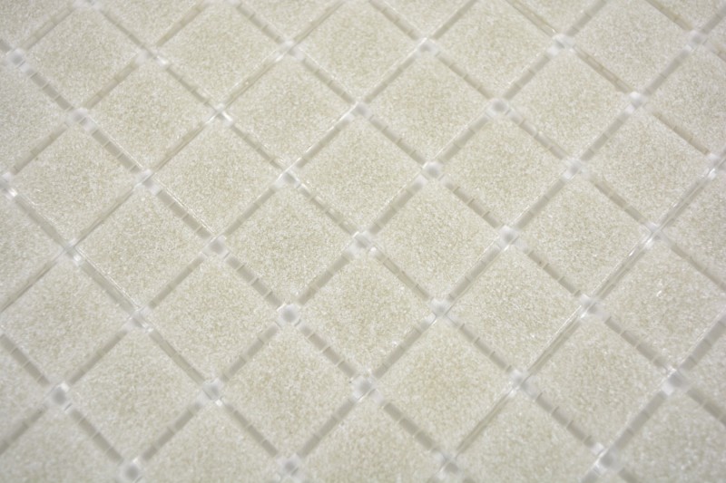 Piastrella di vetro a mosaico grigio chiaro crema piastrella backsplash muro piastrella cucina piastrella bagno - MOS200-A05