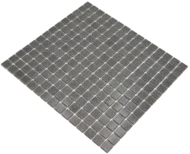 Mosaico di vetro per piscina mosaico galleggiante grigio basalto look grigio scuro carta-legato per piscina - MOS200-A09