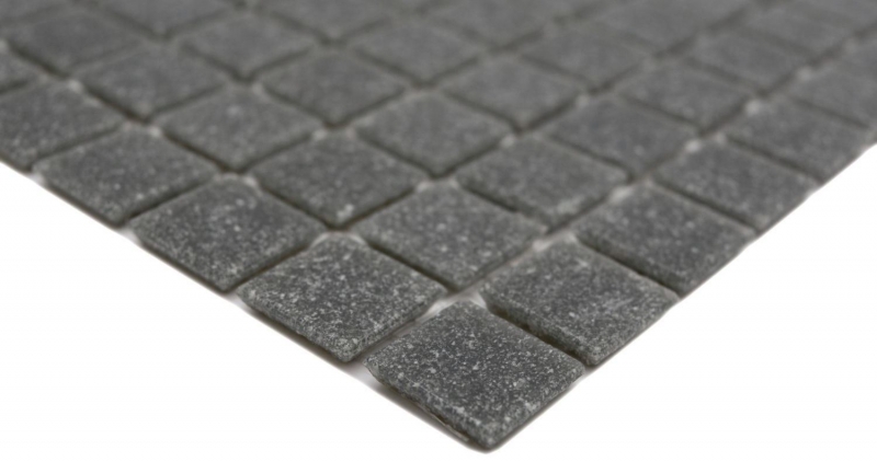 Mosaico di vetro per piscina mosaico galleggiante grigio basalto look grigio scuro carta-legato per piscina - MOS200-A09