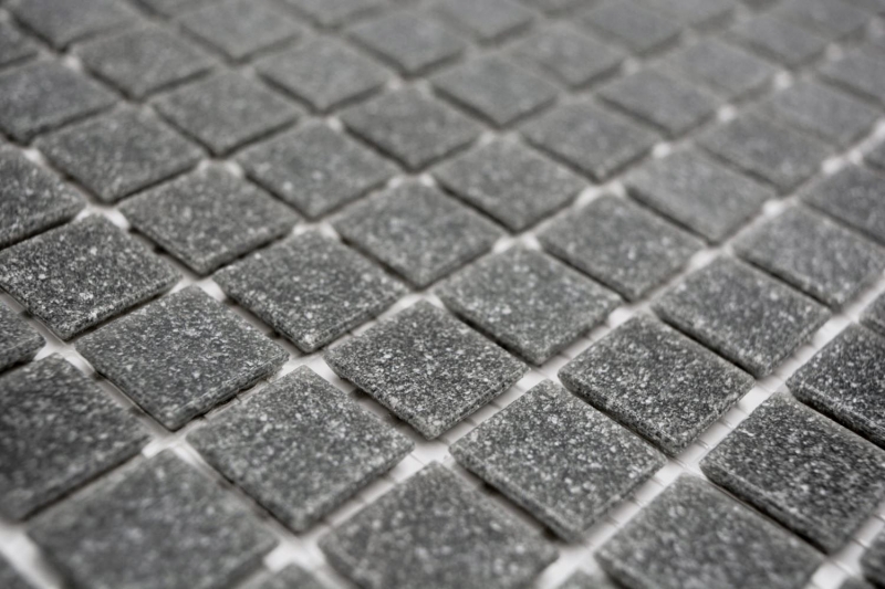Mosaico di vetro per piscina mosaico galleggiante grigio basalto look grigio scuro carta-legato per piscina - MOS200-A09