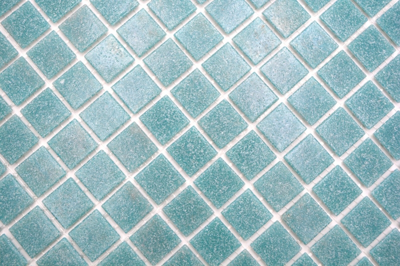 Piastrella di mosaico di vetro Pastello Blu Grigio Classico incollata su carta - MOS200-A52