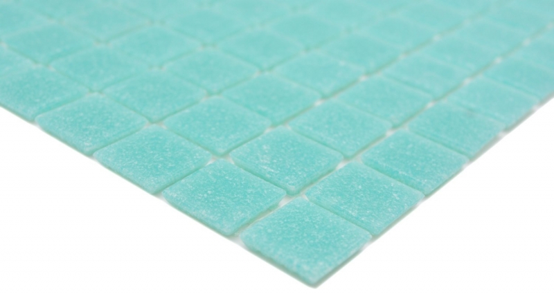 Mosaico di vetro Piastrella di mosaico verde turchese chiaro Schienale della cucina MOS200-A62