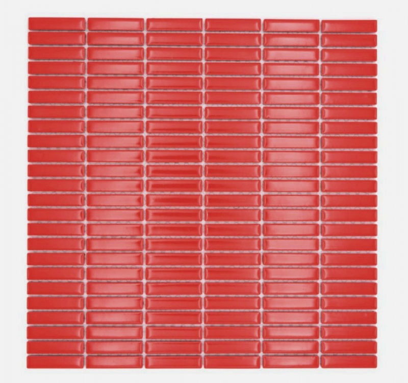Aste in ceramica a mosaico retrò anni 50-60 cinghie rosse lucide MOS24-BM7