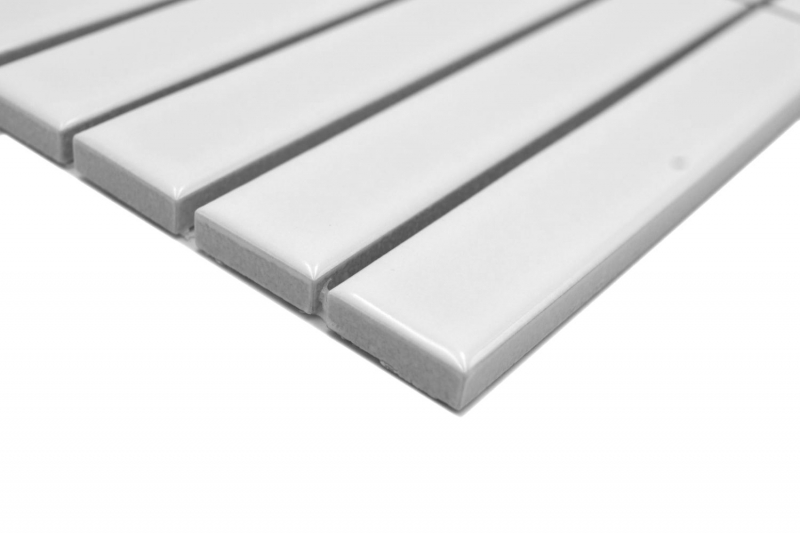 Aste in mosaico di ceramica Modern Art bianco lucido MOS24-S10