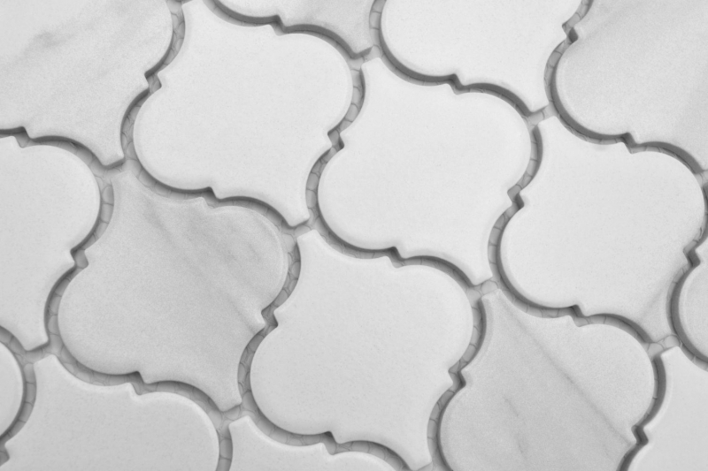 Mosaico ceramico fiorentino Carrara look vintage bianco grigio opaco MOS13-0201