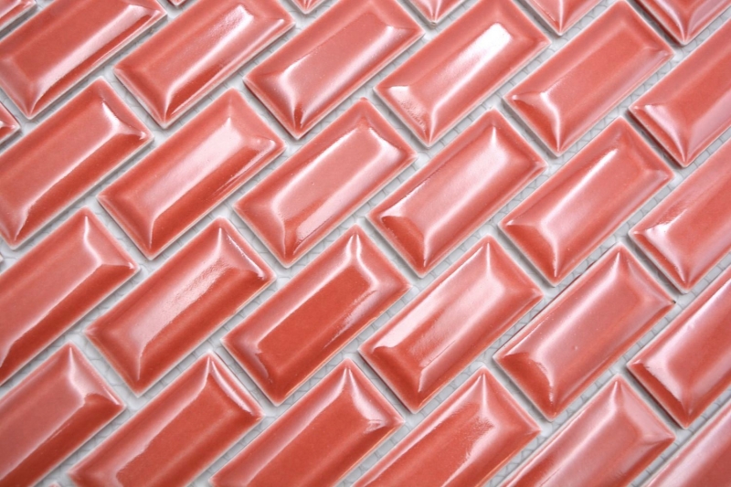 Mosaico ceramico da parete composito uni red MOS26-0912