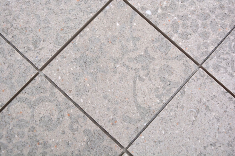 Mosaico ceramico in gres porcellanato grigio chiaro fantasia antracite MOS23-G7