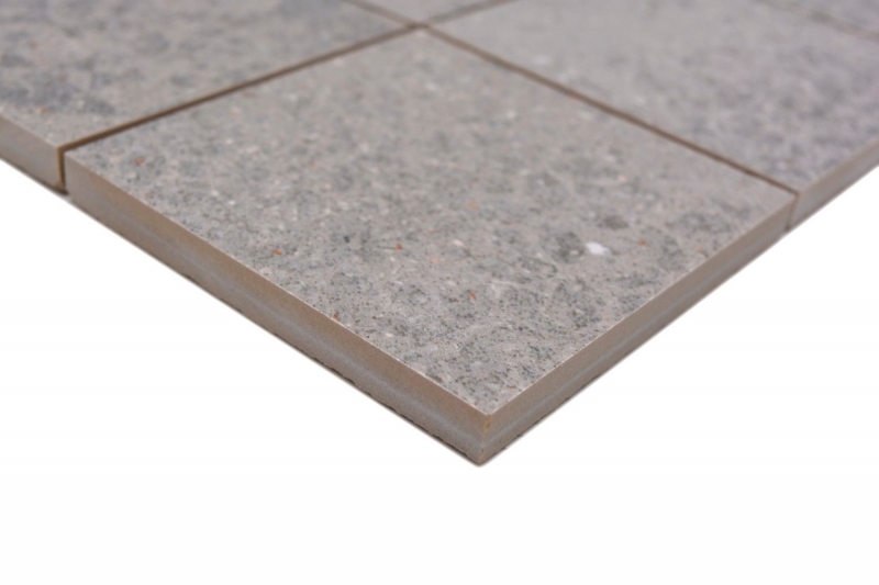Mosaico ceramico in gres porcellanato grigio chiaro fantasia antracite MOS23-G7