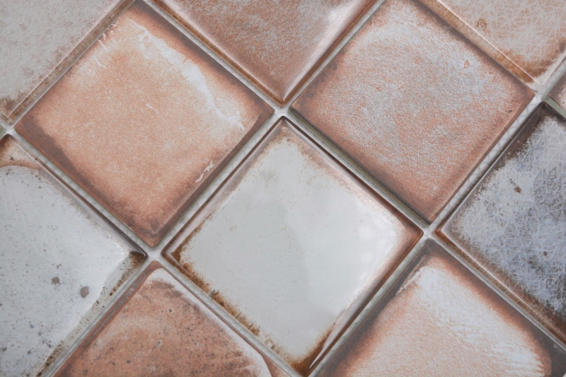 Piastrella di vetro per mosaico Retro Vinatage Stile cemento Beige pastello MOS88-S06