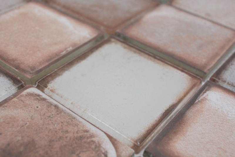 Piastrella di vetro per mosaico Retro Vinatage Stile cemento Beige pastello MOS88-S06
