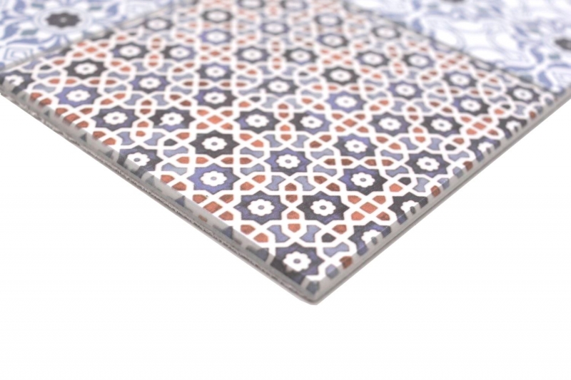 Tappeto a mosaico autoadesivo in vinile stile casa di campagna retrò MOS200-S1404