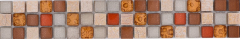 Pietra naturale bordo decorativo modanatura battiscopa vetro mosaico bordo accento decorazione - MOS92-BO1109