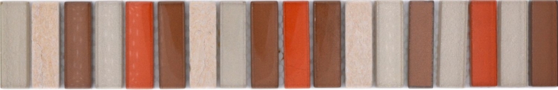 Piastrelle di pietra naturale mosaico di vetro bordo beige marrone lucido parete pavimento cucina bagno doccia - MOS92-BO1110_f