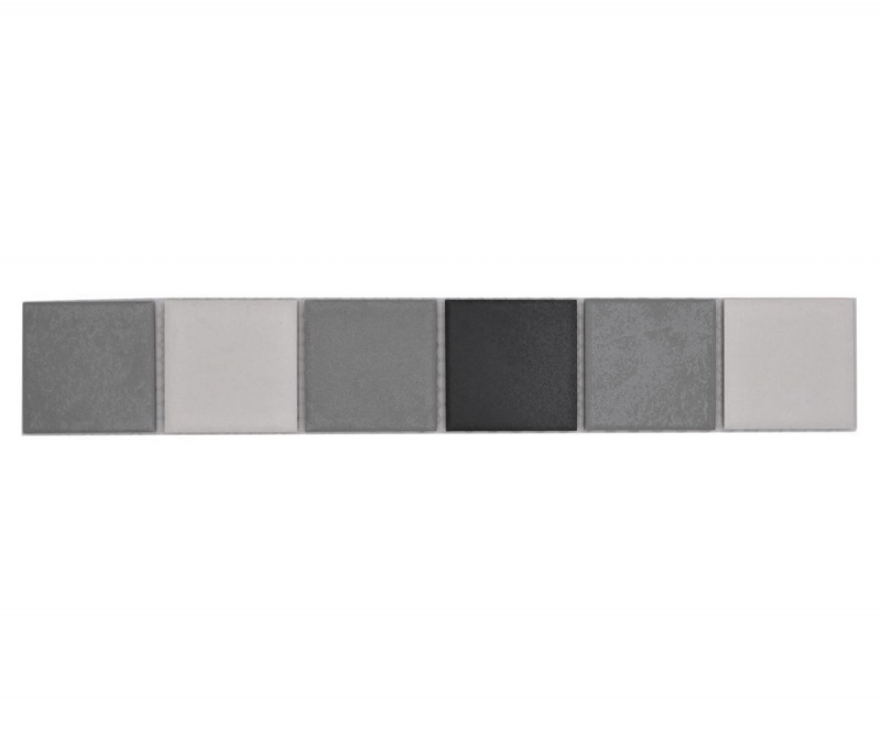 Bordo a mosaico Borde mix grigio ceramica MOS14BOR-0123