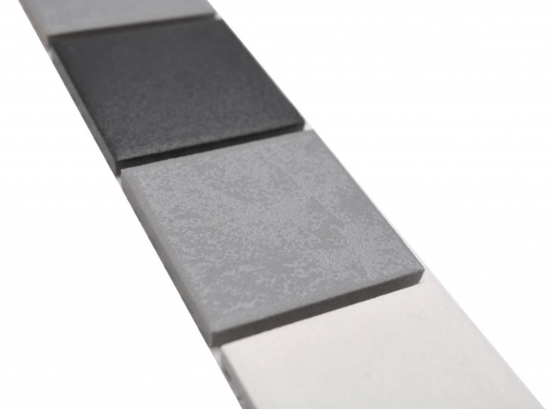 Bordo a mosaico Borde mix grigio ceramica MOS14BOR-0123