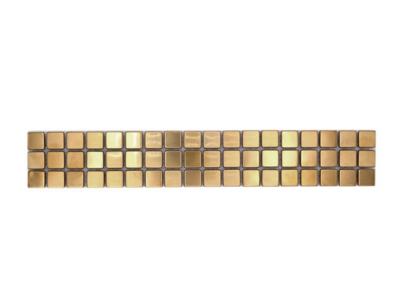 Bordo a mosaico Oro acciaio inox leggermente spazzolato MOS129BOR-0707