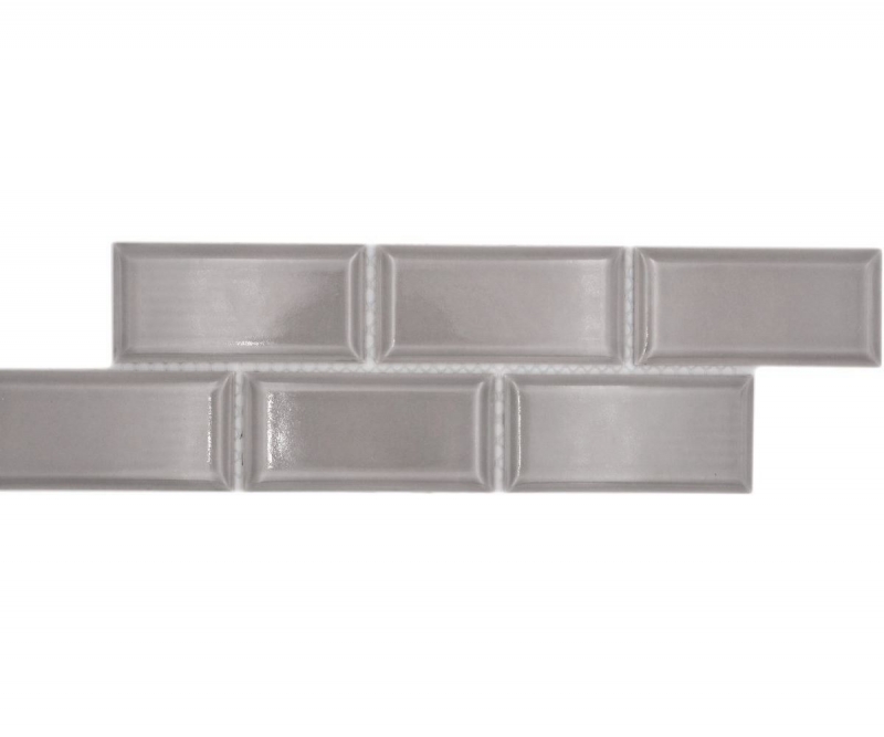 Bordo a mosaico Metro uni stone grey MOS26BORM-0202