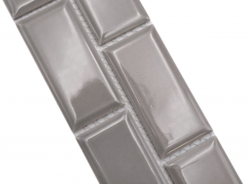 Bordo a mosaico Metro uni stone grey MOS26BORM-0202