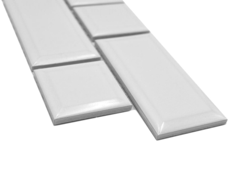 Bordo a mosaico Metro uni white mix MOS26BORWM-0101