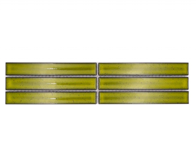 Bordi a mosaico aste verde chiaro specchiato lucido MOS24BOR-CS16