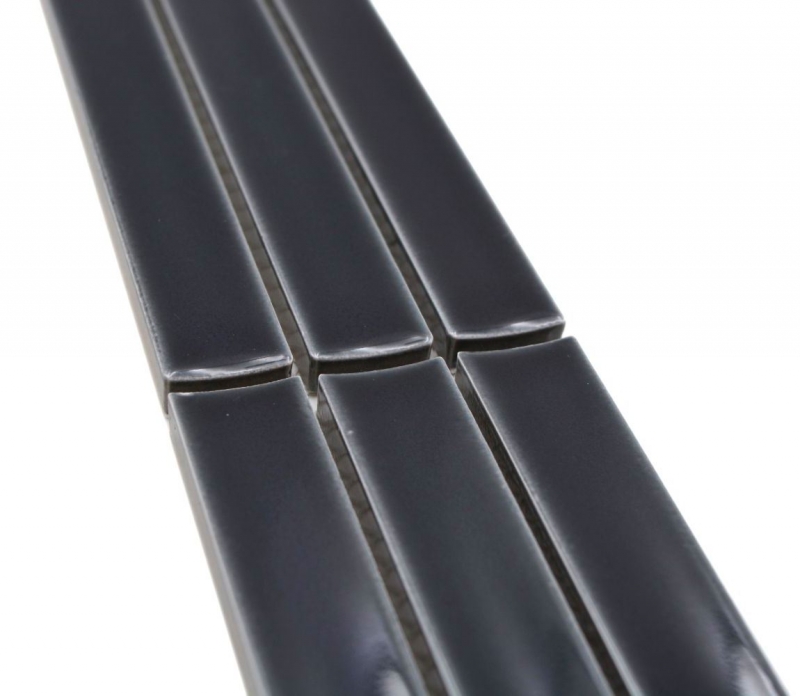 Bacchette con bordo a mosaico nero lucido MOS24BOR-CS36