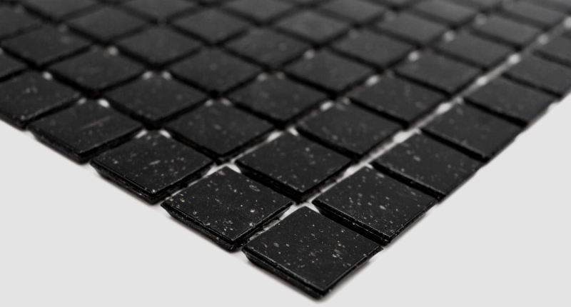 Piastrella di vetro a mosaico nero a macchie Backsplash cucina MOS50-0302-P