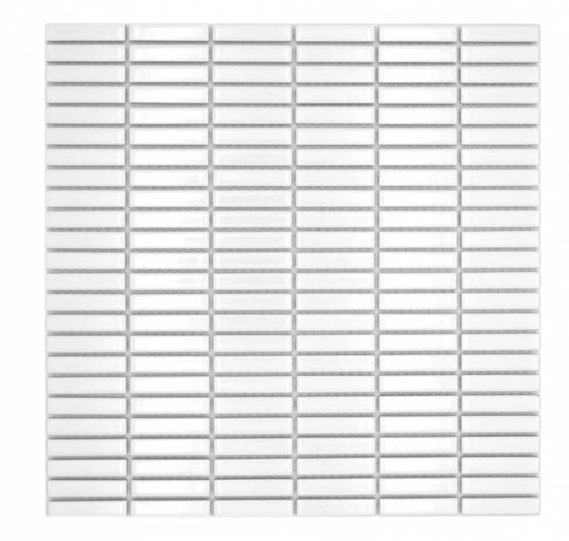Ceramica mosaico bianco lucido bambù look mosaico piastrelle cucina parete backsplash bagno doccia parete MOS24-BM1_f