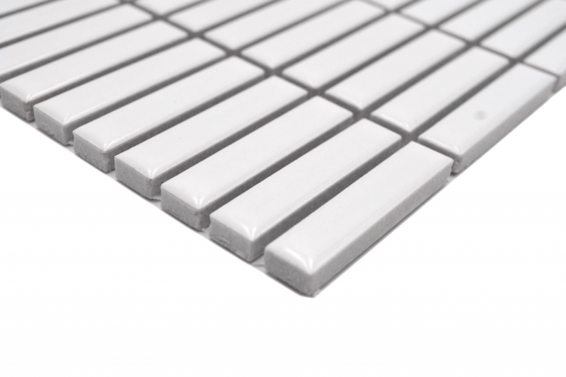 Ceramica mosaico bianco lucido bambù look mosaico piastrelle cucina parete backsplash bagno doccia parete MOS24-BM1_f