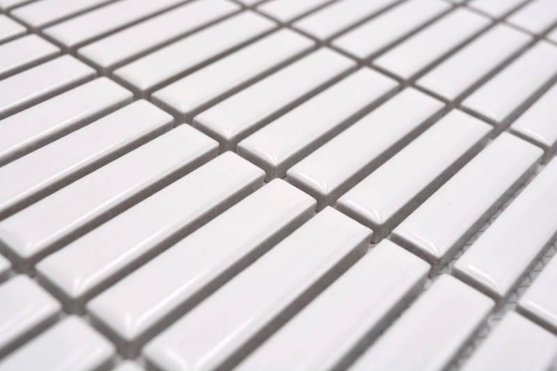 Ceramica mosaico bianco lucido bambù look mosaico piastrelle cucina parete backsplash bagno doccia parete MOS24-BM1_f
