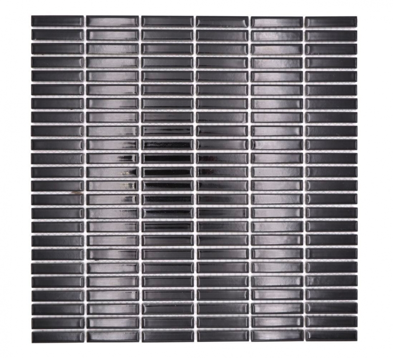 Ceramica mosaico nero lucido bambù look mosaico piastrelle cucina muro piastrelle backsplash bagno doccia muro MOS24-BM2_f