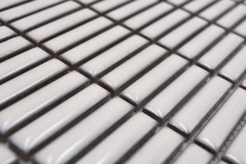 Ceramica mosaico bianco antico lucido bambù look mosaico piastrelle cucina muro piastrelle backsplash bagno doccia muro MOS24-BM3_f