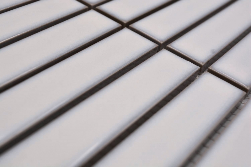 Mosaico ceramico bianco antico lucido effetto tondino piastrelle mosaico cucina piastrelle backsplash bagno doccia parete MOS24-S30_f