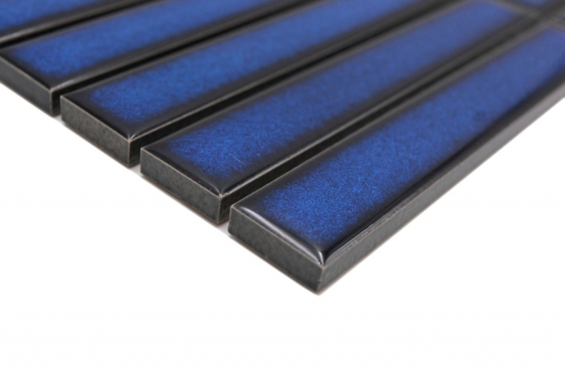 Mosaico ceramico blu cobalto lucido effetto tondino piastrelle mosaico cucina piastrelle backsplash bagno doccia MOS24-S40_f