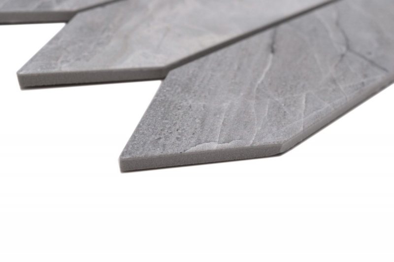 Mosaico ceramico grigio chiaro opaco effetto pietra piastrelle mosaico cucina piastrelle backsplash bagno doccia parete MOS13-L0206_f