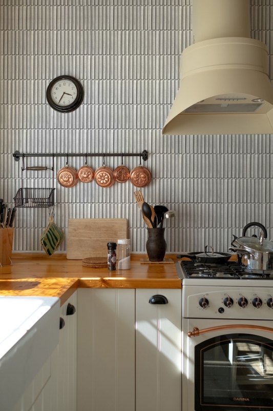 Mosaico ceramico bianco lucido effetto tondino piastrelle mosaico cucina piastrelle backsplash bagno doccia parete MOS24-CS66_f