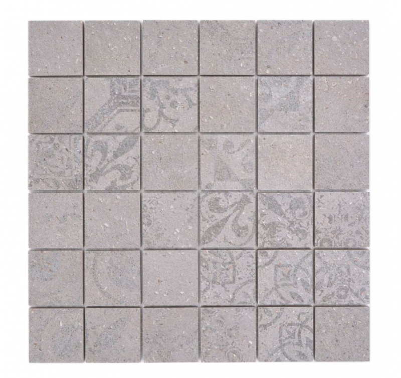 Mosaico ceramico grigio opaco aspetto retrò piastrelle mosaico cucina piastrelle backsplash bagno doccia parete MOS14-G3_f
