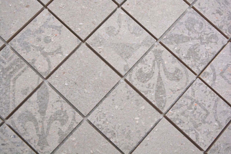 Mosaico ceramico grigio opaco aspetto retrò piastrelle mosaico cucina piastrelle backsplash bagno doccia parete MOS14-G3_f