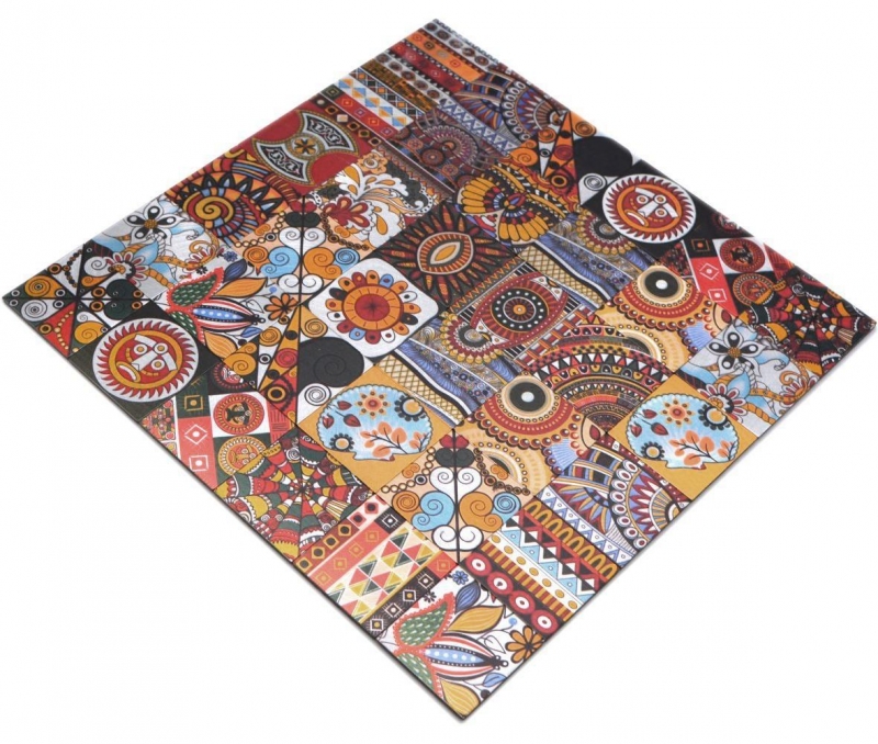 Piastrelle a mosaico autoadesive multicolori lucide dallaspetto retrò piastrelle a mosaico per cucina piastrelle a specchio bagno MOS200-U01_f