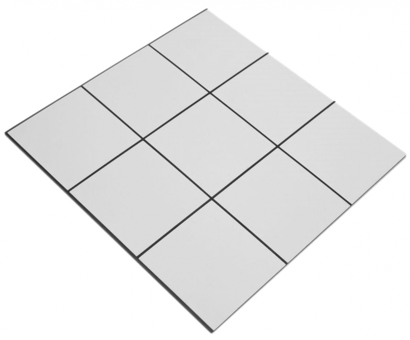 Piastrelle di mosaico autoadesive bianco opaco piastrelle di mosaico cucina muro piastrelle backsplash bagno MOS200-W01_f