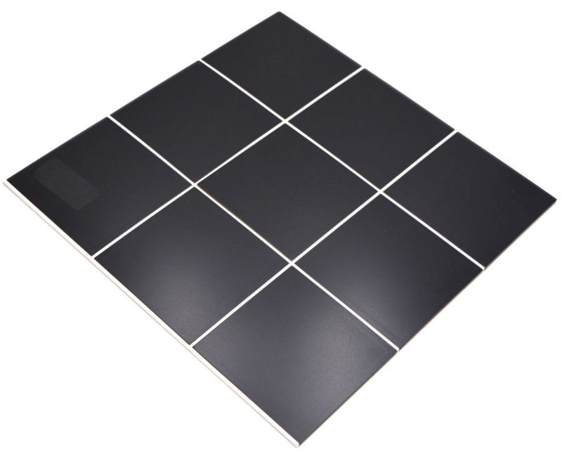 Piastrelle a mosaico autoadesive nero opaco look nero piastrelle a mosaico cucina muro piastrelle backsplash bagno MOS200-B03_f