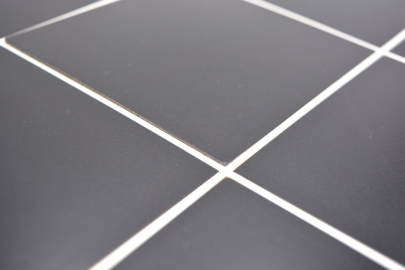 Piastrelle a mosaico autoadesive nero opaco look nero piastrelle a mosaico cucina muro piastrelle backsplash bagno MOS200-B03_f