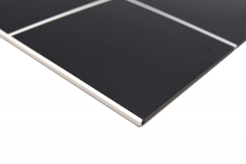 Piastrelle a mosaico autoadesive nero opaco look nero piastrelle a mosaico cucina muro piastrelle backsplash bagno MOS200-B03_f