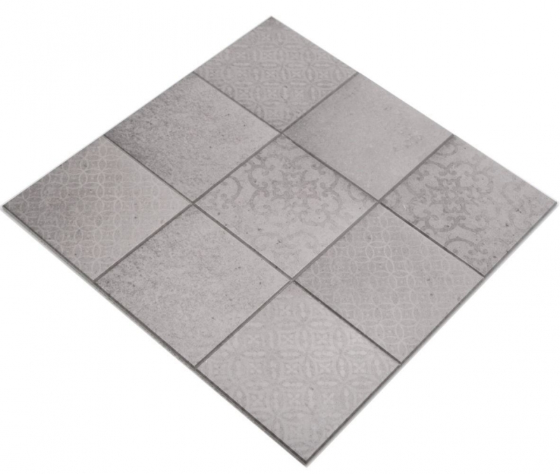 Piastrelle a mosaico autoadesive grigio opaco aspetto shabby chic piastrelle a mosaico parete cucina backsplash bagno MOS200-SCELLO_f