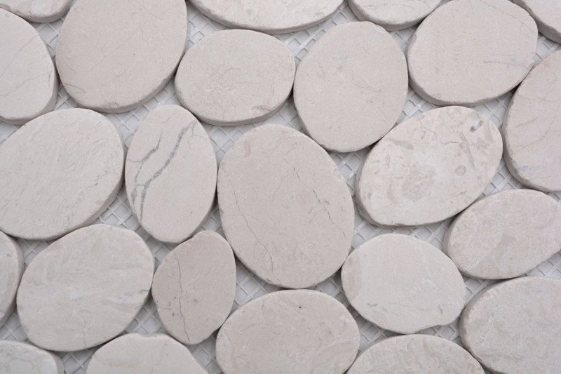 Mosaico in pietra naturale Mosaico mix bianco/blu/arancio/grigio aspetto ciottolo opaco Mosaico parete cucina Schienale piastrelle Bagno Parete doccia MOS30-0101_f