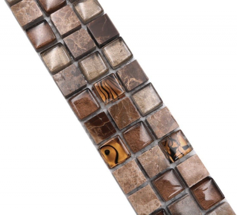 Border Border mosaico mix beige/marrone lucido piastrelle mosaico cucina piastrelle backsplash bagno doccia muro MOS92BOR-1303_f