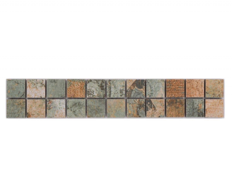 Border Border mosaico mix beige/marrone/verde opaco effetto tappeto piastrelle mosaico cucina piastrelle muro specchio bagno doccia MOS18BOR-25CB_f