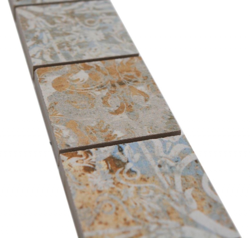 Border Border mosaico mix chiaro multicolore opaco aspetto tappeto piastrelle mosaico cucina piastrelle muro specchio bagno doccia MOS14BOR-47CS_f