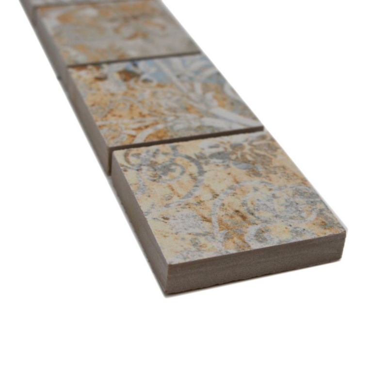 Border Border mosaico mix chiaro multicolore opaco aspetto tappeto piastrelle mosaico cucina piastrelle muro specchio bagno doccia MOS14BOR-47CS_f
