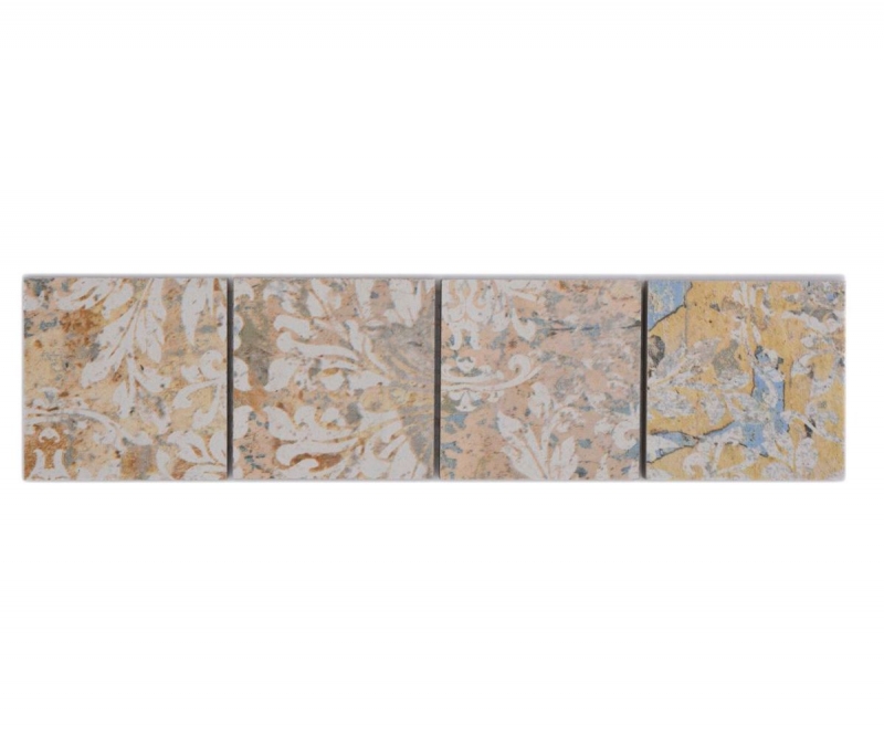 Border Border mosaico mix chiaro multicolore opaco effetto tappeto piastrelle mosaico cucina piastrelle muro specchio bagno doccia MOS16BOR-71CS_f